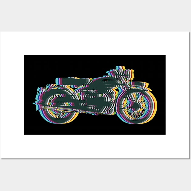 Surrealistic Motorcycle - Retro Motorbike Wall Art by HappyGiftArt